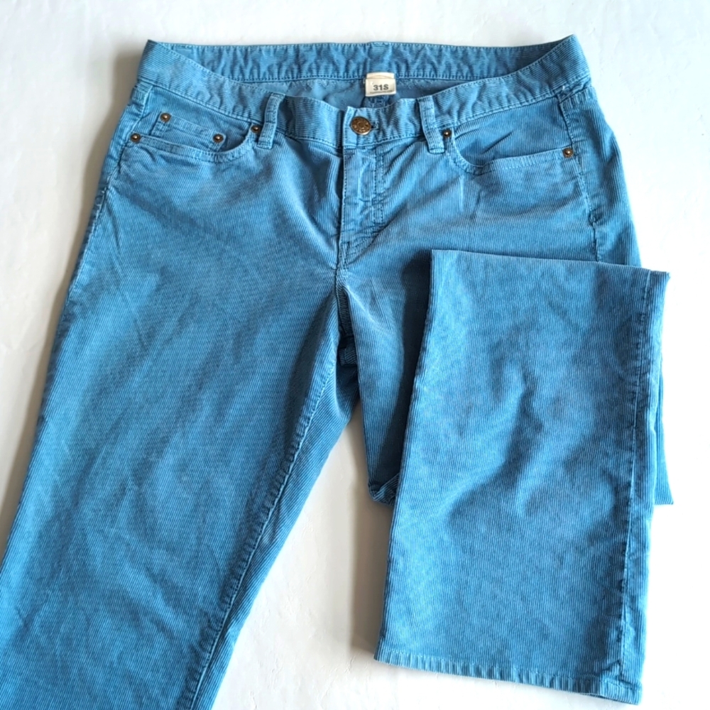 J Crew Favorite Fit Corduroy Pants Light Blue Women's Size 31S